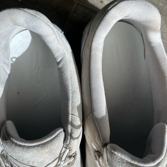 Zero Tie Fresh Breeze Drifter Metallic Gold Ivory Suede Self lacing Sneakers 8.5 - Picture 5 of 7